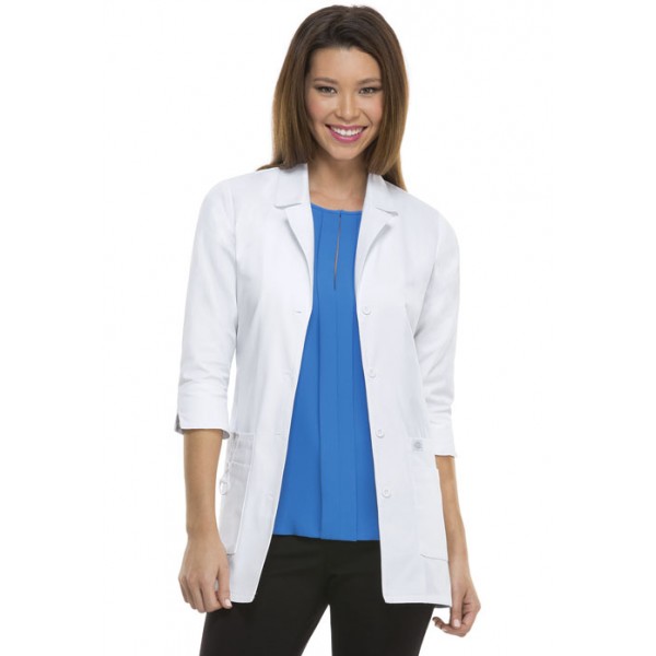 Dickies Women's New 30" Pockets Notched Collar Button Front Lab Coat 82402 