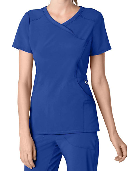 Cherokee 2625A Antimicrobial Mock Wrap Scrub Top, Infinity Scrubs