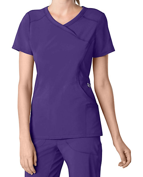 Infinity by Cherokee Mock Wrap Top with Certainty - Scrubs Direct