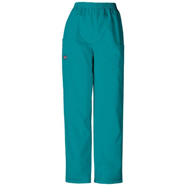 Cherokee Women's Scrub Pants, Rise Tapered Leg Pull-On Cargo Pant With  Elastic Waistband 4200 