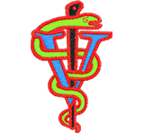Veterinary Symbol Embroidery Logo