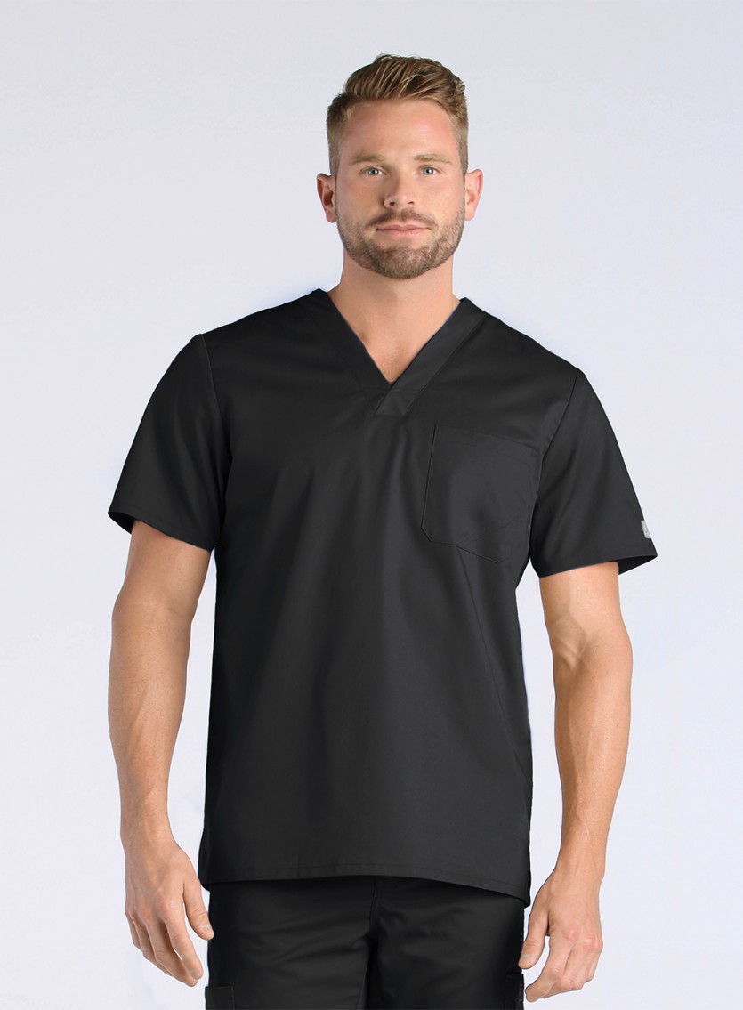 EON by Maevn Men's V-Neck Mesh Panel Scrub Top - Scrubs Direct