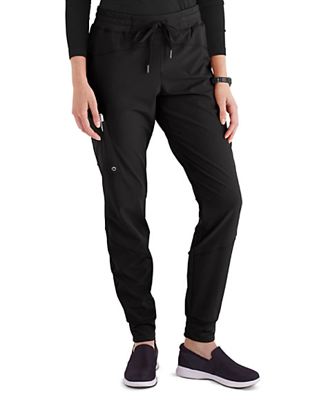 Barco One 3-Pockets Low Rise Perforated Women's Jogger Pants - Scrubs Direct