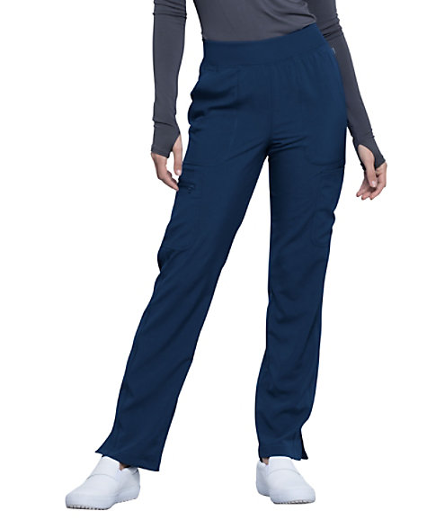 Cherokee Infinity Scrubs Antimicrobial Women's Low-Rise Slim Pull-On Pant 