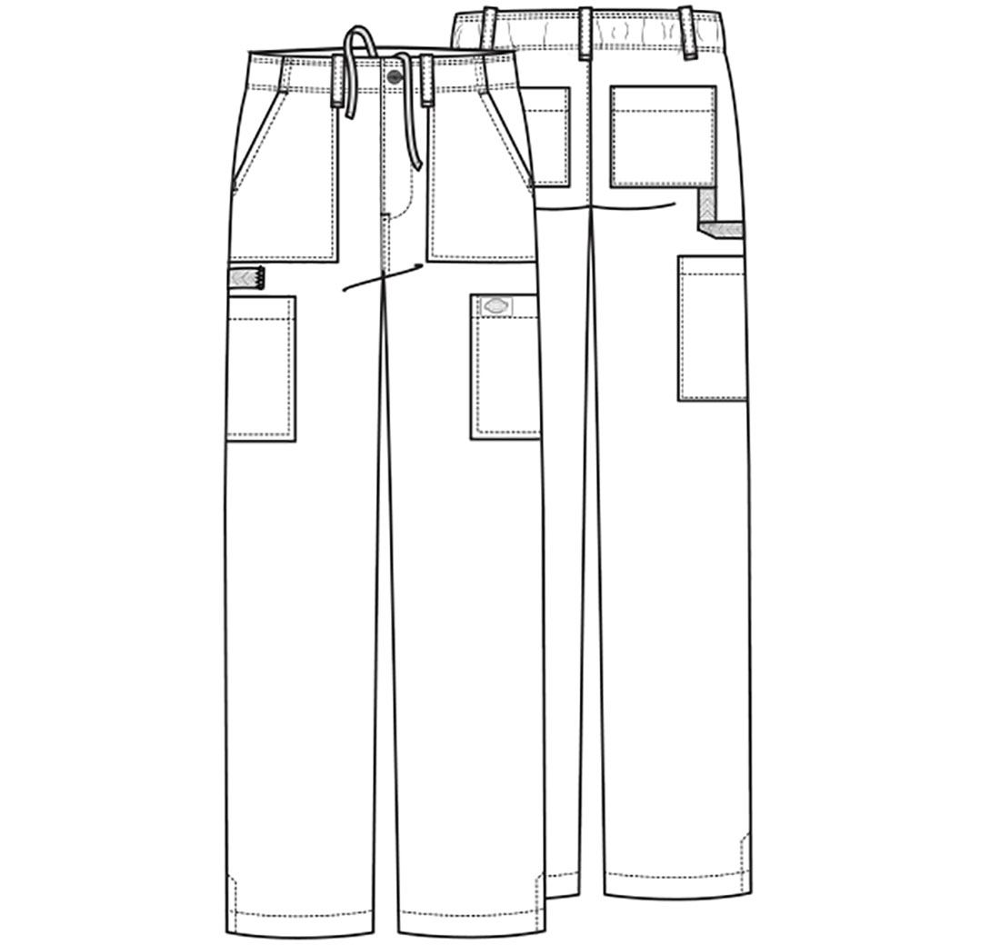 EDS Essentials by Dickies Men's Zip-Fly Drawstring Cargo Pants - Scrubs ...