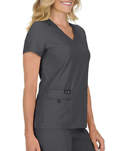 KOI Basic Women's Becca V-Neck Scrub Top - Scrubs Direct