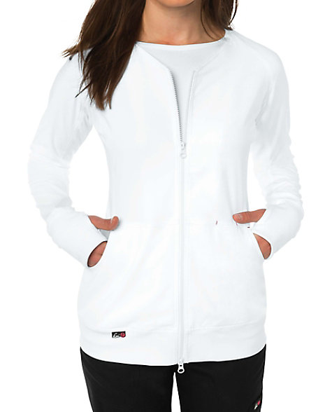 Infinity by Cherokee Women's Antimicrobial Zip Front Warm-Up Jacket