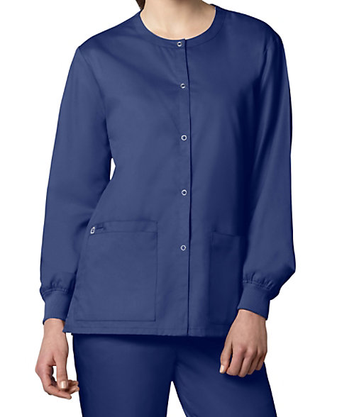 WonderWork Snap Front Scrub Jacket - Scrubs Direct